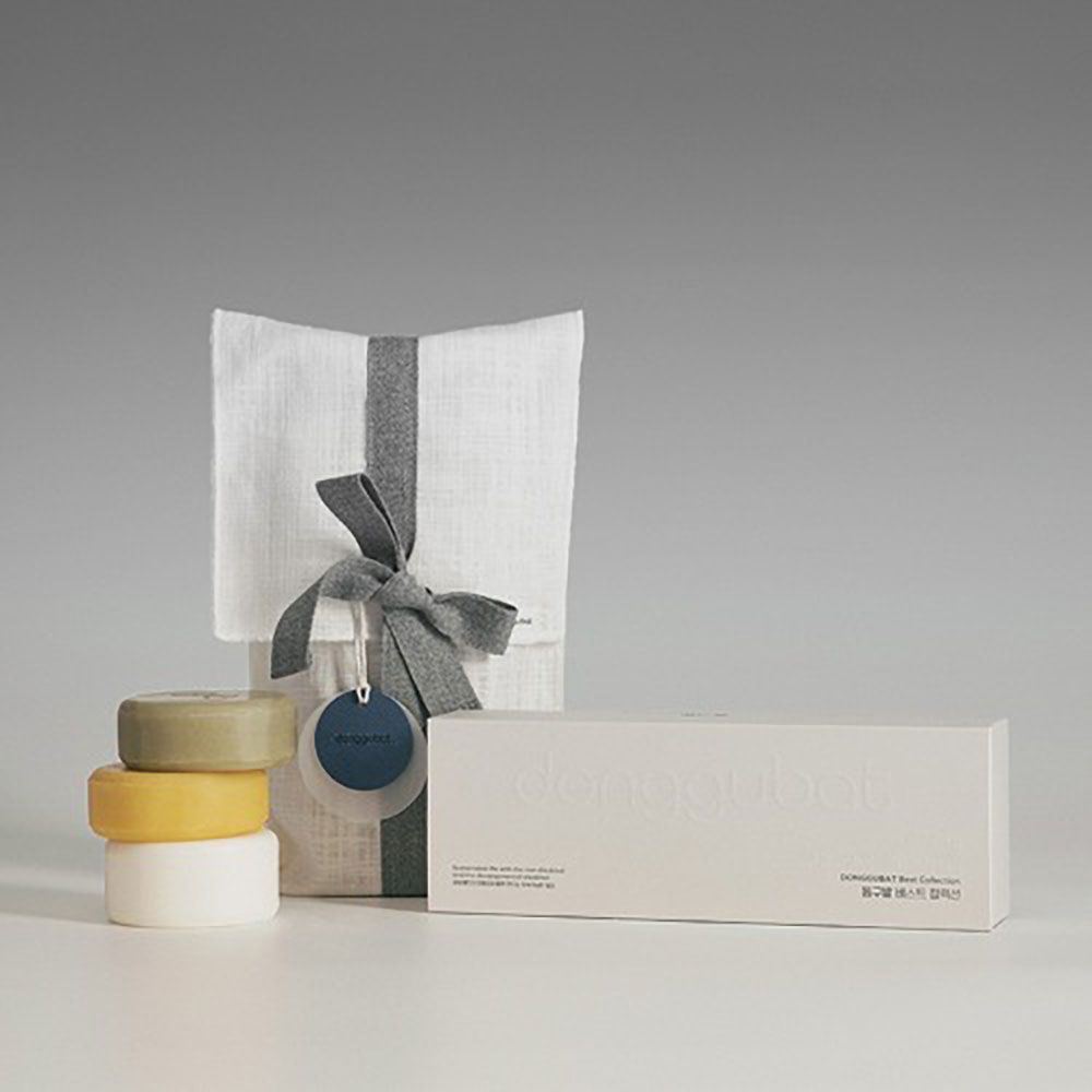 DONGGUBAT Best Collection Gift Set Solid Shampoo Bar Treatment Bar Eco Bojagi Pouch _ Made in Korea